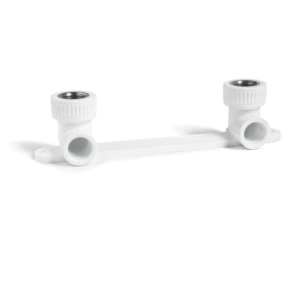 Настенное крепление Fusionplast 20Х1/2 с водорозетками комбинированный Белый