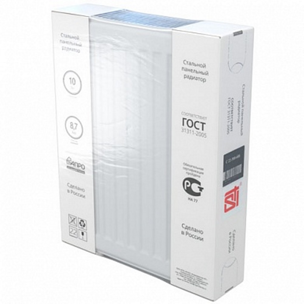 Стальной панельный радиатор STI Compact 22-500 - Белый — изображение 3