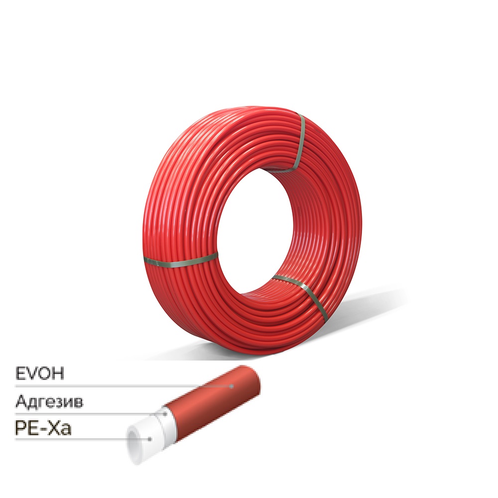 Труба многослойная Varmega PE-Xa/EVOH с антидиффузионным слоем Красный